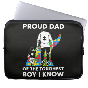 Dad Puzzle Autism Awareness Gift for Birthday Laptop Sleeve