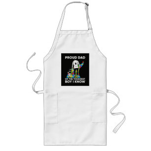 Dad Puzzle Autism Awareness Gift for Birthday Long Apron