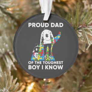 Dad Puzzle Autism Awareness Gift for Birthday Ornament