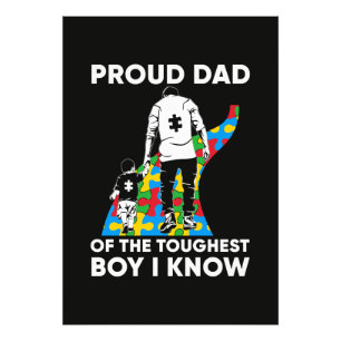 Dad Puzzle Autism Awareness Gift for Birthday Photo Print