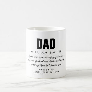 Dad Quote Modern Black and White Coffee Mug