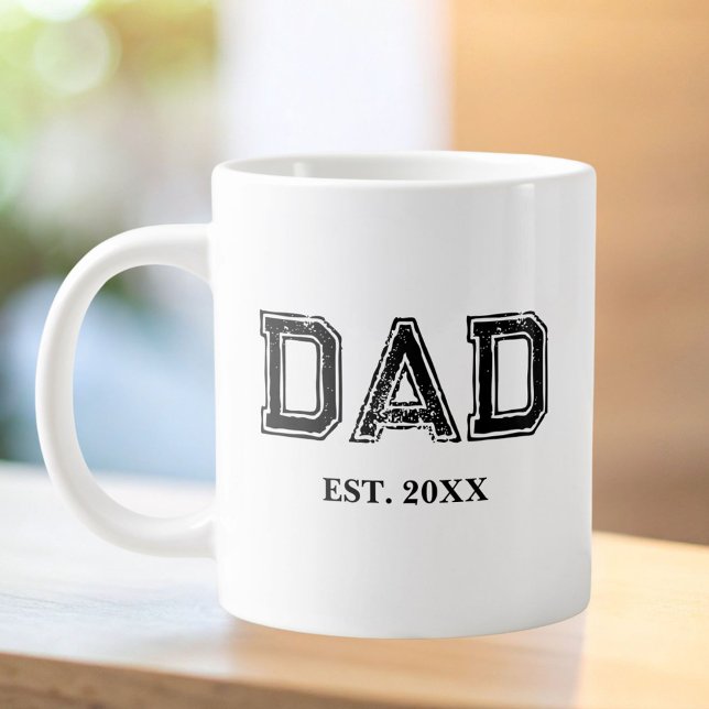 Dad Quote Vintage Sporty Typography Fathers Day Large Coffee Mug (Creator Uploaded)