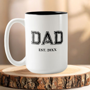 Dad Quote Vintage Sporty Typography Fathers Day Two-Tone Coffee Mug
