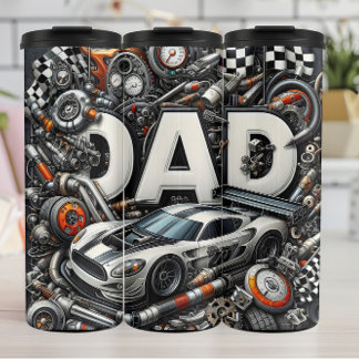 Dad: Racing, Cars, Mechanic's Dream Thermal Tumbler