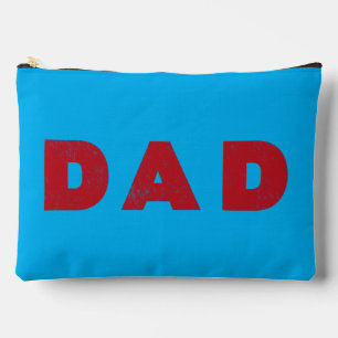 Dad [Red Distressed Text] Accessory Pouch