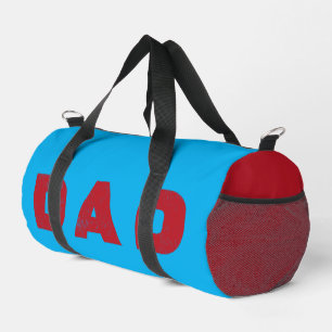 Dad [Red Distressed Text] Duffle Bag
