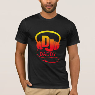 Dad red yellow DJ headphones T-Shirt