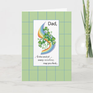 Dad, Religious St. Patrick’s Day Rainbow Card