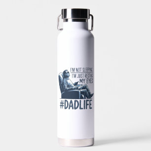 Dad resting eyes funny quote gift water bottle