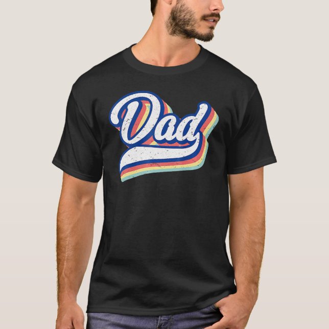 Dad Retro Father's Day New Father Daddy To Be Papa T-Shirt (Front)
