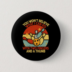 Dad Retro Funny Bowling S Women Adult Humour Dirty 6 Cm Round Badge