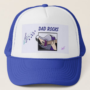 "Dad Rocks" Guitar Player Trucker Hat
