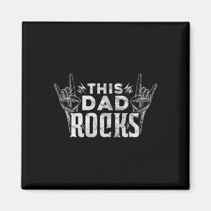 Dad Rocks Rock N Roll Heavy Metal Fathers Day Magnet
