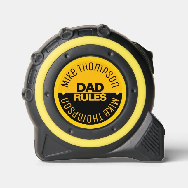 DAD RULES half-black half-yellow funny 1 (Front)
