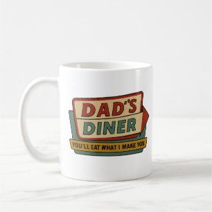 Dad’s Diner Retro Sign – Ben-Day 1950s Pop Art Coffee Mug