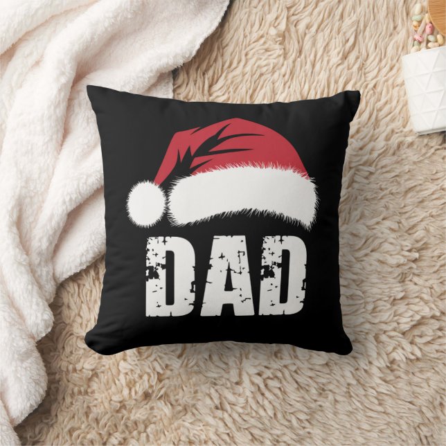 Dad Santa Christmas Family Matching Pyjamas Papa  Cushion (Blanket)