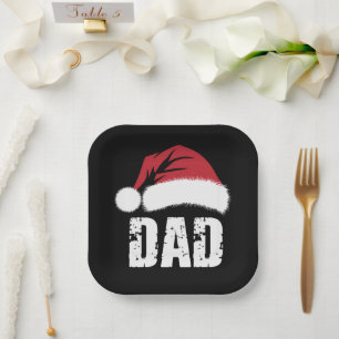 Dad Santa Christmas Family Matching Pyjamas Papa Paper Plate