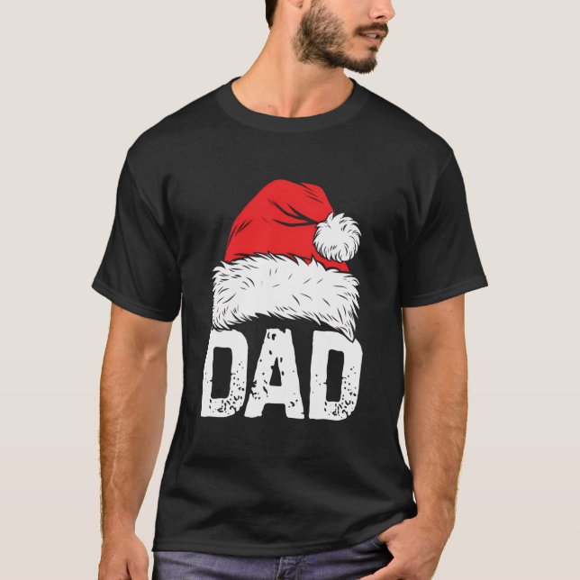 Dad Santa Christmas Family Matching Pyjamas Papa X T-Shirt (Front)