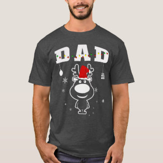 Dad Santa Reindeer Christmas Pajama Family T-Shirt
