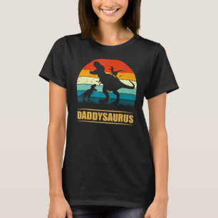Dad Saurus Daddy Dinosaur Rex 2 Kids Family Father T-Shirt