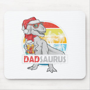 Dad Saurus T Rex Dinosaur Family Matching Xmas Chr Mouse Pad