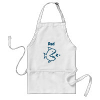 Dad Shark White Blue Custom Chef