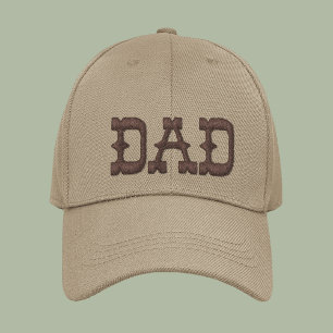 Dad Simple Modern Typography Custom Embroidered Hat
