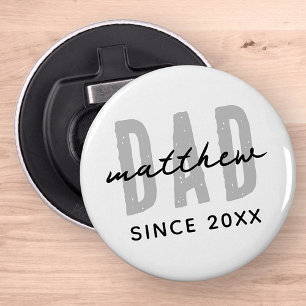 Dad Since 20XX Modern Simple Preppy Bottle Opener