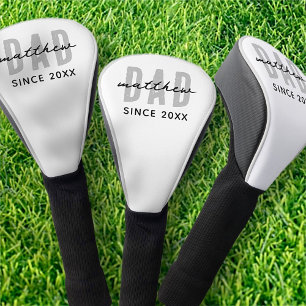 Dad Since 20XX Modern Simple Preppy Golf Head Cover