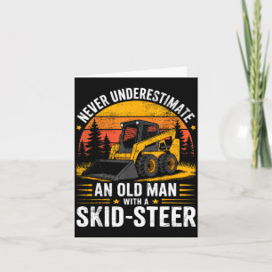 Dad Skid Steer Operator Father Construction Heavy  Card