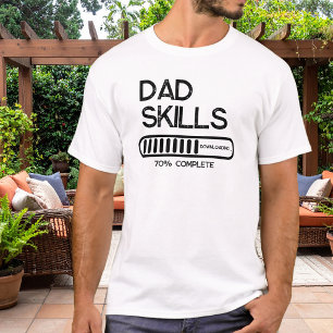 Dad Skills 70% Loading Bar Black T-Shirt