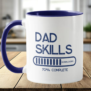 Dad Skills Downloading 70 Percent Navy Blue Mug