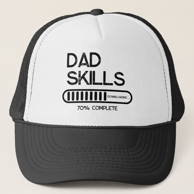 Dad Skills Downloading Progress Bar Trucker Hat (Front)