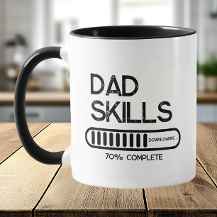 Dad Skills Loading Bar 70% Complete Black Mug