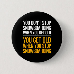 Dad Snowboarding Father Snowboarder Old Man - Snow 6 Cm Round Badge