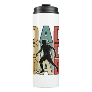 Dad Soccer Vintage Engraving Vector Design_1 Thermal Tumbler