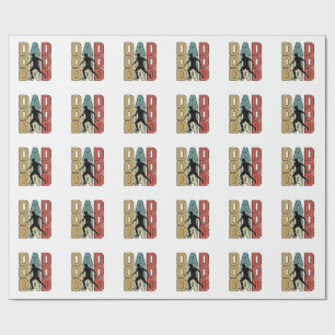 Dad Soccer Vintage Engraving Vector Design_1 Wrapping Paper
