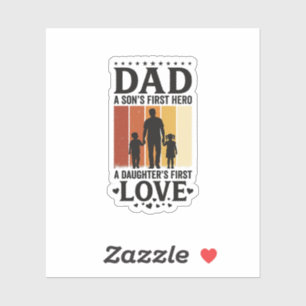 Dad Son First Hero Daughter First Love Vintage Shi