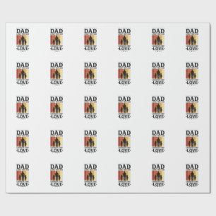 Dad Son First Hero Daughter First Love Vintage Shi Wrapping Paper