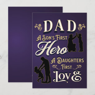 Dad Son's First A Daughters First Love Holiday Ca Card
