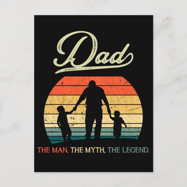 Dad Sons Saying Father Day Father Postcard (Front)
