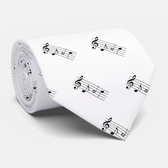 Dad spelled in Music Notes Tie (Rolled)