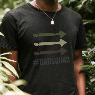 Dad Squad Cool Distressed Arrows Camouflage T-Shirt
