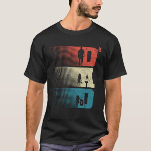 Dad Squared Father s Day Two Girls Daughters Fathe T-Shirt