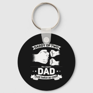 Dad Squared Fathers Day Dad Of Two Cool Daddy Of 2 Key Ring