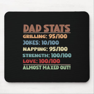 Dad Stats Gamer Dad Rpg Video Game Lover Father's Mouse Pad