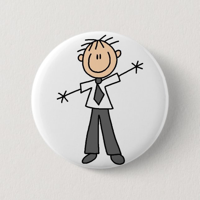 Dad Stick Figure Button (Front)