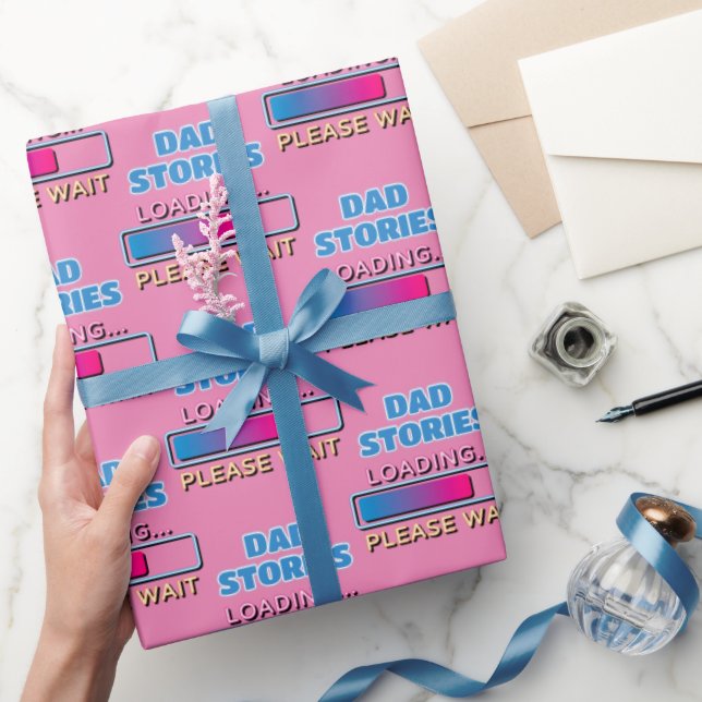 Dad Stories Loading Please Wait Wrapping Paper (Gifting)