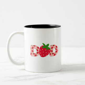 Dad strawberry First Birthday Family Two-Tone Coffee Mug