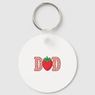 Dad Strawberry Lettering Vector Shirt Design_1 Key Ring